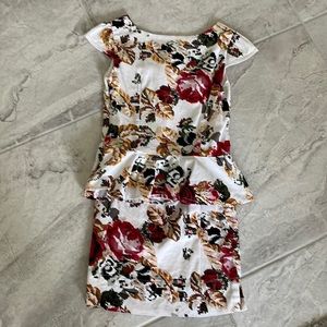 Girls Peplum Top and Matching Skirt